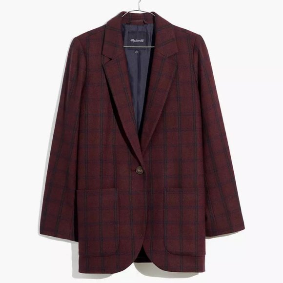 XS Madewell Larsen Blazer in Windowpane - Picture 1 of 10